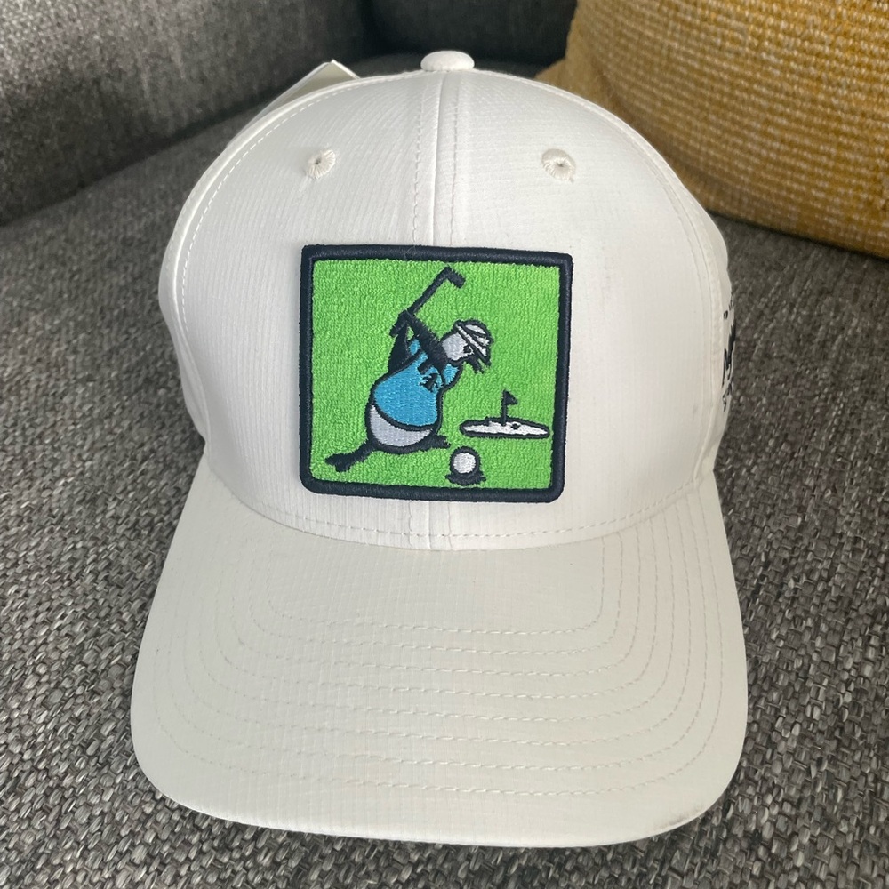 Original Penguin Cream Cap with Green Embroidery